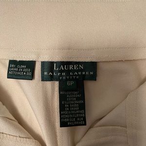 Vintage Lauren by Ralph Lauren petites Ponte pants size 6P ivory/cream